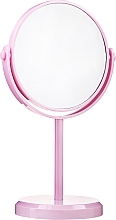 Зеркало на подставке круглое 85703, розовое - Top Choice Beauty Collection Mirror — фото N1