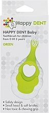 Парфумерія, косметика Зубна щітка для дітей від 0 до 3 років, салатова - Happy Dent Baby