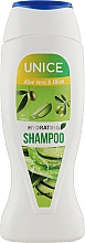 Зволожувальний шампунь з екстрактами алое й оливки - Unice Hydrating Shampoo — фото N1