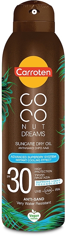 Солнцезащитное сухое масло для тела - Carroten Coconut Dreams Suncare Dry Oil SPF30 — фото N1