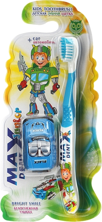 Зубна щітка з машинкою, блакитна - Sts Cosmetics Max Dent — фото N1