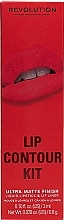 Духи, Парфюмерия, косметика Набор для макияжа губ - Makeup Revolution Lip Contour Kit Sassy Red (lipstick/3ml + l/pencil/0.8g)