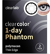 Парфумерія, косметика Одноденні кольорові контактні лінзи "Angelic White", 2 шт. - Clearlab ClearColor 1-Day Phantom