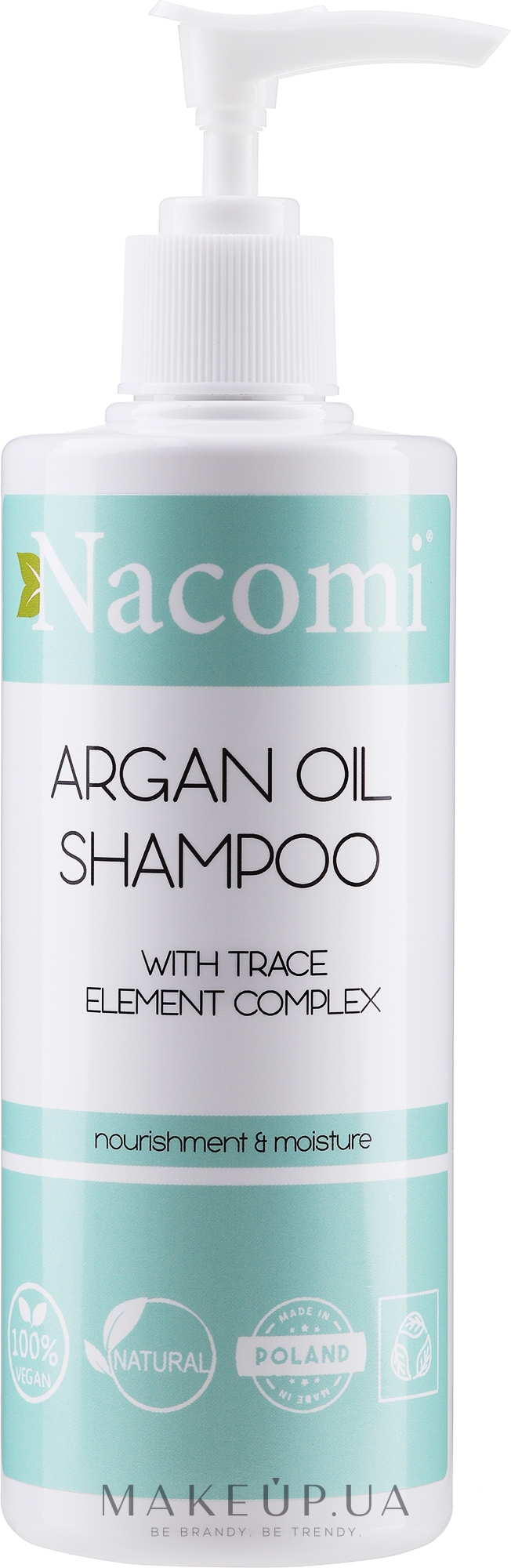 Шампунь для волос - Nacomi Natural Argan Shampoo — фото 250ml