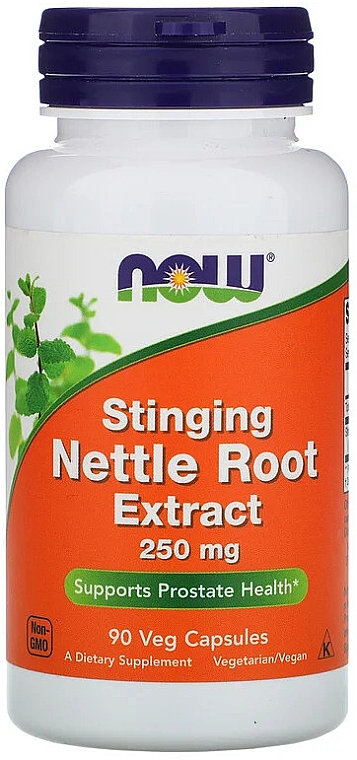 Экстракт корня жгучей крапивы в капсулах 250мг - Now Foods Stinging Nettle Root Extract Veg Capsules — фото N1