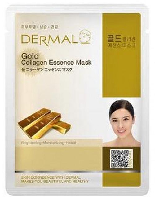 Колагенова тканинна маска для обличчя з колоїдним золотом - Dermal Gold Collagen Essence Mask — фото N1