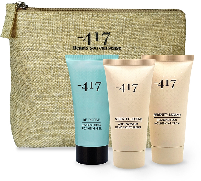 Набор - -417 Cleanser, Hand & Foot Set (gel/50ml + h/cr/50ml + f/cr/50ml + bag) — фото N1