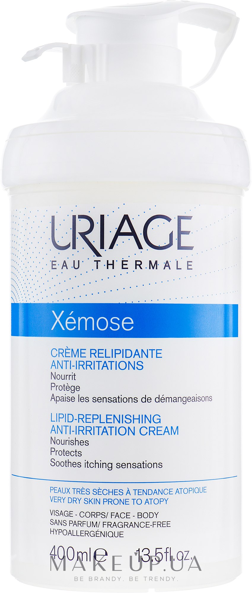 Крем ліпідовідновлювальний проти подразнень - Uriage Xemose Lipid Replenishing Anti-Irritation Cream — фото 400ml