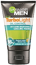 Духи, Парфюмерия, косметика Очищающая пенка для умывания - Garnier Men Turbo Light Oil Control Cooling Foam