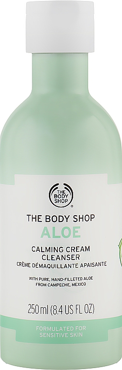 Очищающий успокаивающий крем с алоэ - The Body Shop Aloe Calming Cream Cleanser — фото N2