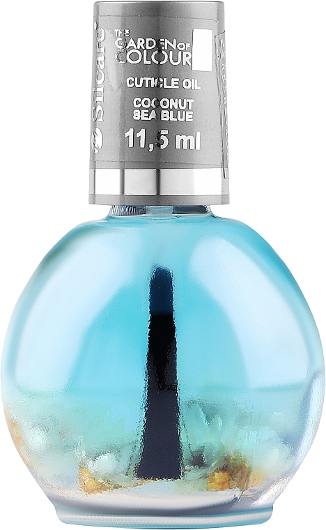 Масло для ногтей и кутикулы с цветами - Silcare Cuticle Oil Coconut Sea Blue — фото N1
