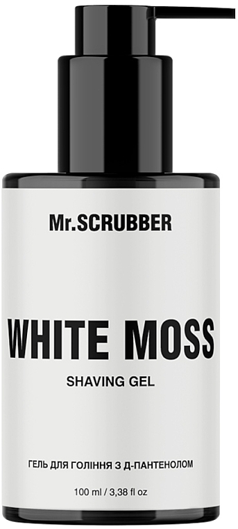 Гель для гоління з Д-пантенолом «Білий мох» - Mr.Scrubber White Moss Shaving Gel — фото N1