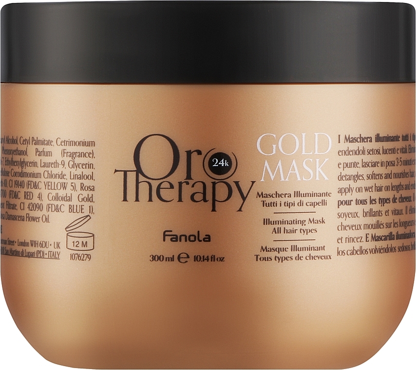 Маска для волосся - Fanola Oro Therapy Gold 24K Mask All Hair Types — фото N1