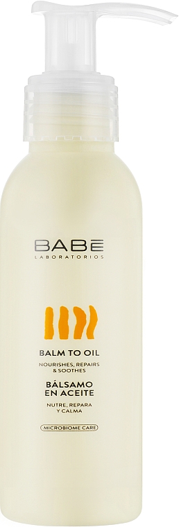 Бальзам-масло для тела "Эмолиент-трансформер" для сухой, атопической и чувствительной кожи в тревел формате - Babe Laboratorios Balm To Oil (travel size) — фото N1