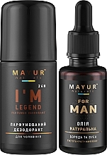 Подарунковий набір "I'm a legend" - Mayur Man (beard/oil/30ml + deo/50ml) — фото N2