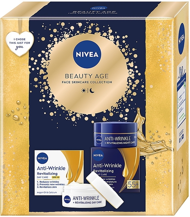 Набор женский - NIVEA Beauty Age 2024 (d/cr/50ml + n/cr/50ml) — фото N1