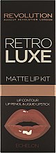 Набор для макияжа губ - Makeup Revolution Retro Luxe Matte Lip Kit (lipstick/5.5ml + l/pencil/1g) — фото N1