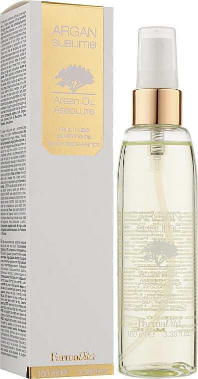 Багатофункціональне масло для тіла, обличчя і рук - Farmavita Argan Sublime Argan Oil Absolute — фото N2