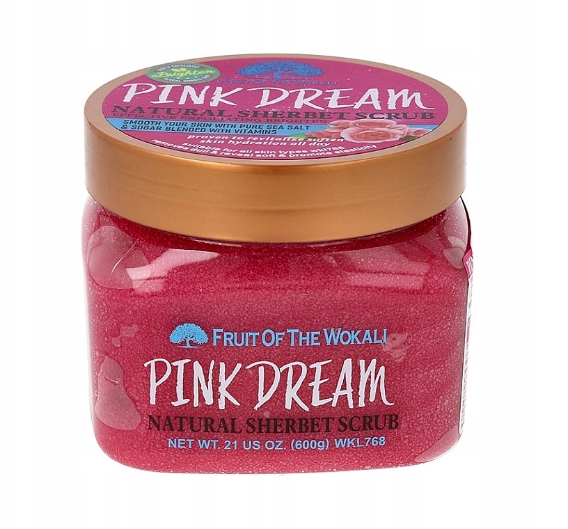 Натуральний скраб-шербет "Рожева мрія" - Wokali Natural Sherbet Scrub Pink Dream — фото N1