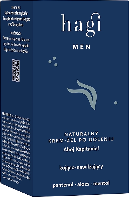 Натуральний крем-гель після гоління - Hagi Men Natural After Shave Cream-Gel Ahoy Captain — фото N3