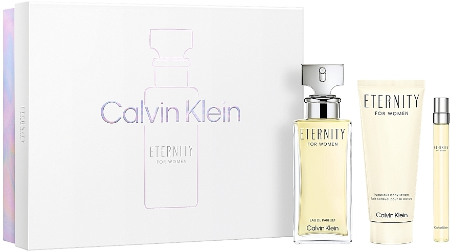 Calvin Klein Eternity For Woman - Набор (edp/100ml + b/lot/100ml + edp/10ml) — фото N2
