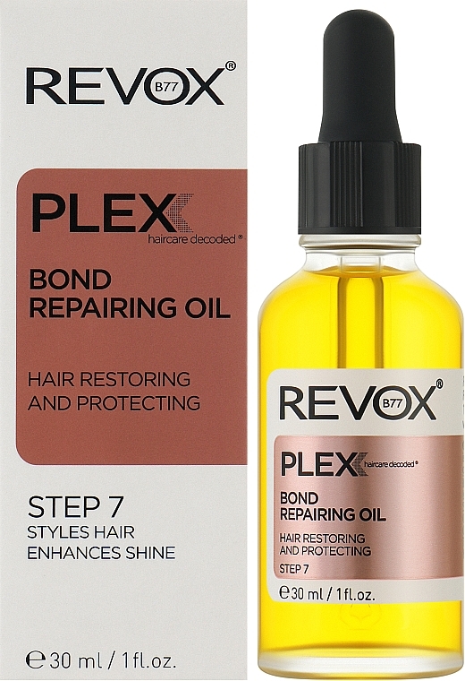 Масло для восстановления и термозащиты волос, шаг 7 - Revox B77 Plex Bond Repairing Oil STEP 7 — фото N2