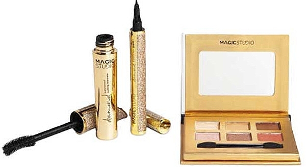 Набор - Magic Studio Diamond Complete Shine (mascara/12ml + eyeliner/0.8ml + palette/4.8g) — фото N2