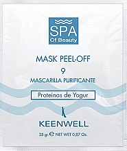 Духи, Парфюмерия, косметика Альгинатная маска № 9 - Keenwell Spa Of Beauty Peel Off Mask Number 9 Purifying with Yoghurt Proteins