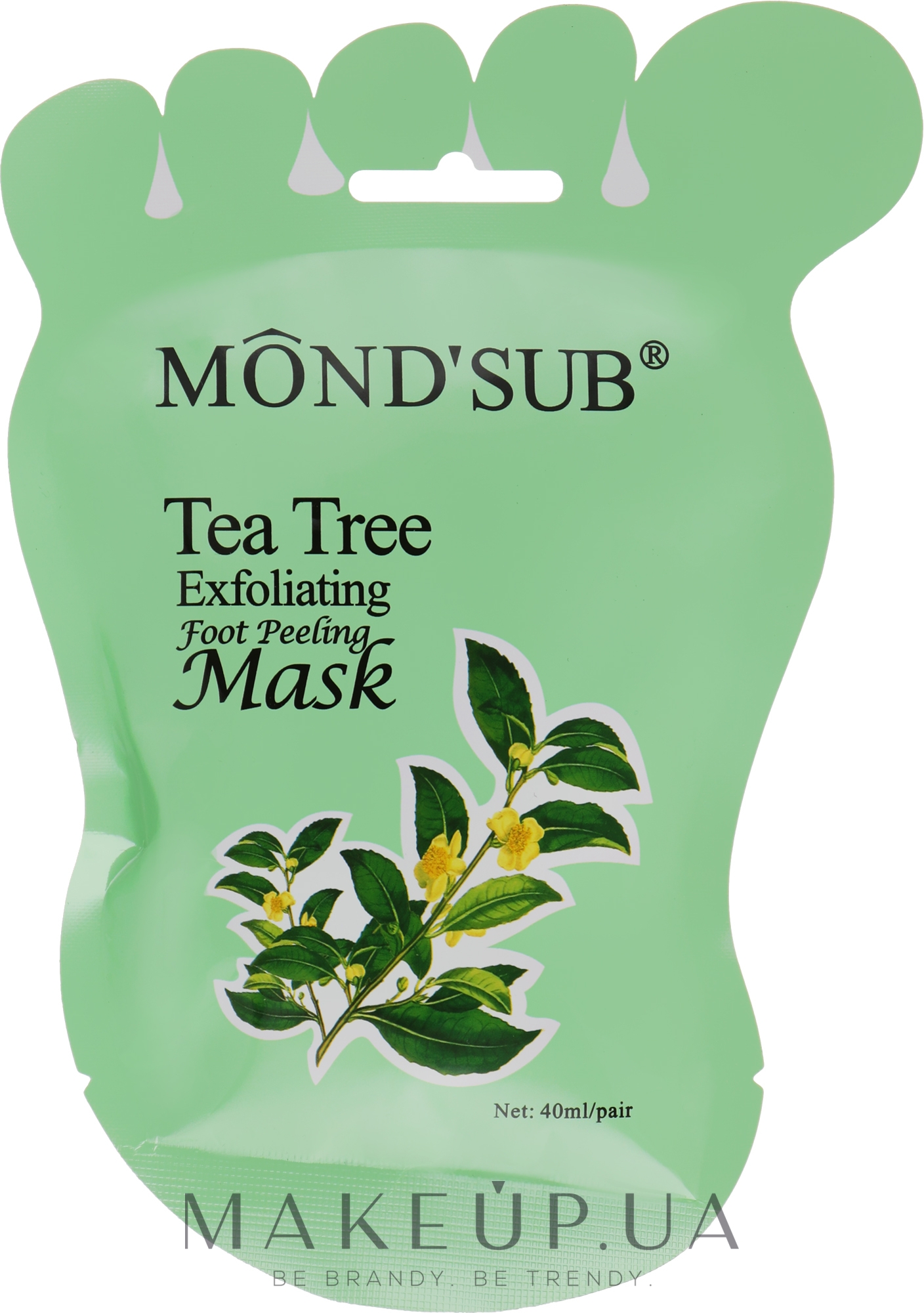 Відлущувальна маска-пілінг для ніг з екстрактом чайного дерева - Mond'Sub Tea Tree Exfoliating Foot Peeling Mask — фото 40ml
