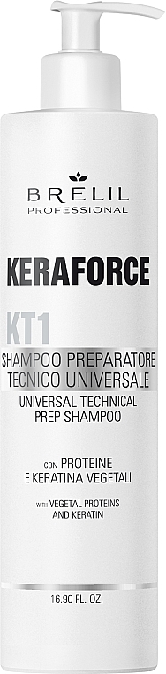 Шампунь для волосся підготовлювальний - Brelil Keraforce KT1 Universal Technical Prep Shampoo — фото N1