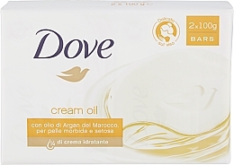 ПОДАРУНОК! Крем-мило "Дорогоцінні олії" - Dove Cream Oil Beauty Bar With Moroccan Oil — фото N5