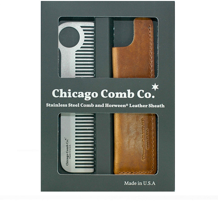 Набор - Chicago Comb Co CHICA-1-SET (comb/1pcs + case/1pcs) — фото N1