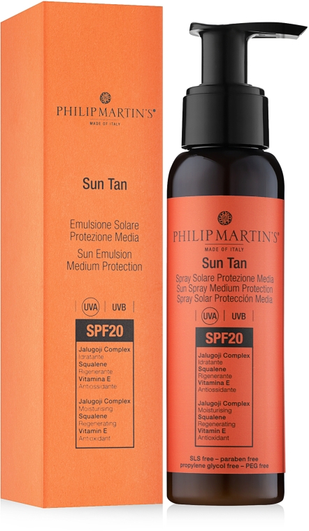 Сонцезахисний спрей для тіла - Philip Martin's Sun Tan SPF 20 — фото N1