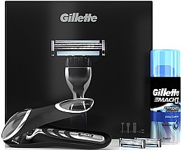 Парфумерія, косметика Набір - Gillette Mach 3 Turbo(sh/gel/75ml + razor + blade/2pcs + case)