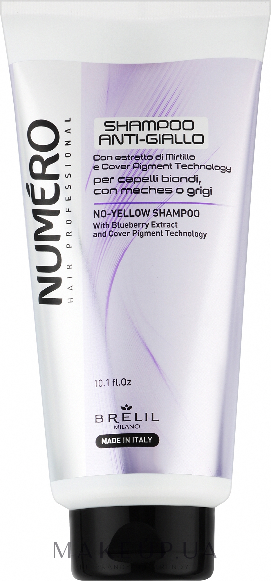 Шампунь против желтизны для светлых волос - Brelil Numero No Yellow Shampoo — фото 300ml