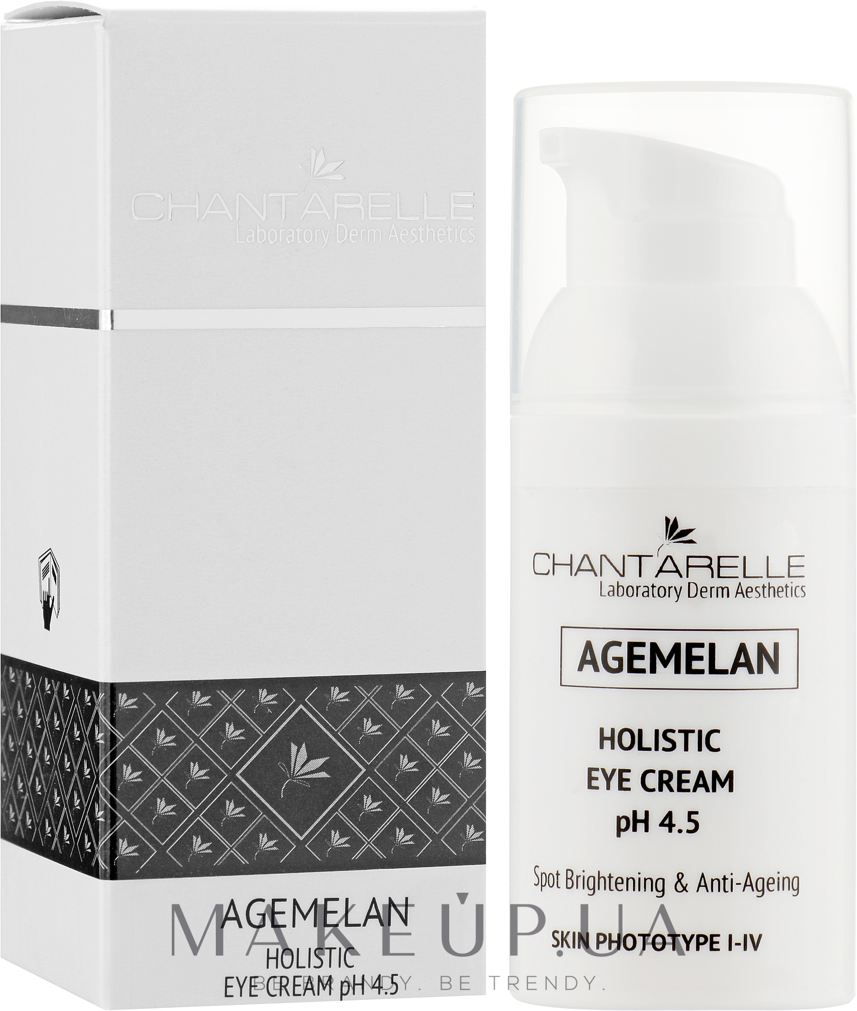 Осветляющий омолаживающий крем рН 4,5 для кожи вокруг глаз - Chantarelle Agemelan Holistic Eye Cream pH 4.5 — фото 30ml