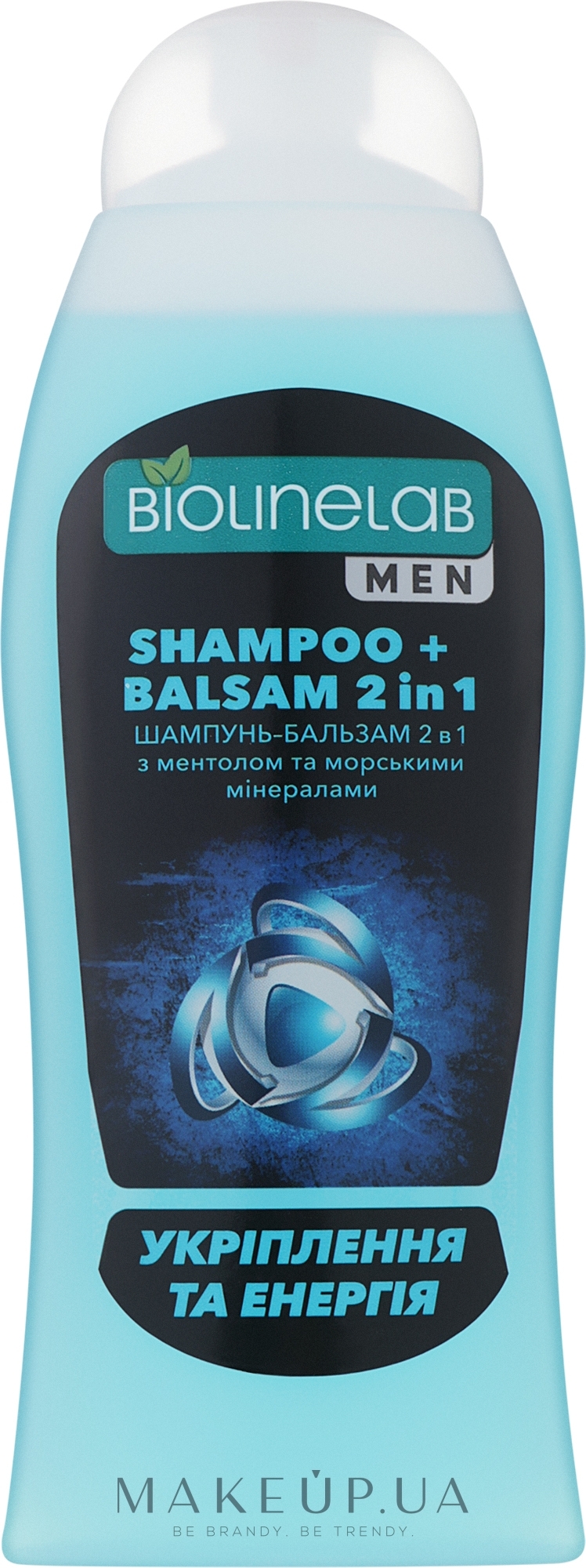 Шампунь-бальзам 2 в 1 "Ментол та морські мінерали" - Biolinelab Shampoo + Balsam 2 in 1 — фото 400ml