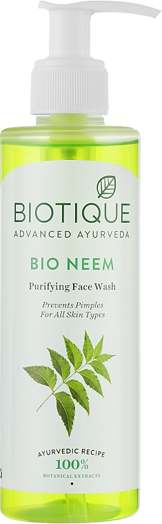 Гель для вмивання з рослинними екстрактами - Biotique Bio Neem Purifying Face Wash — фото N1