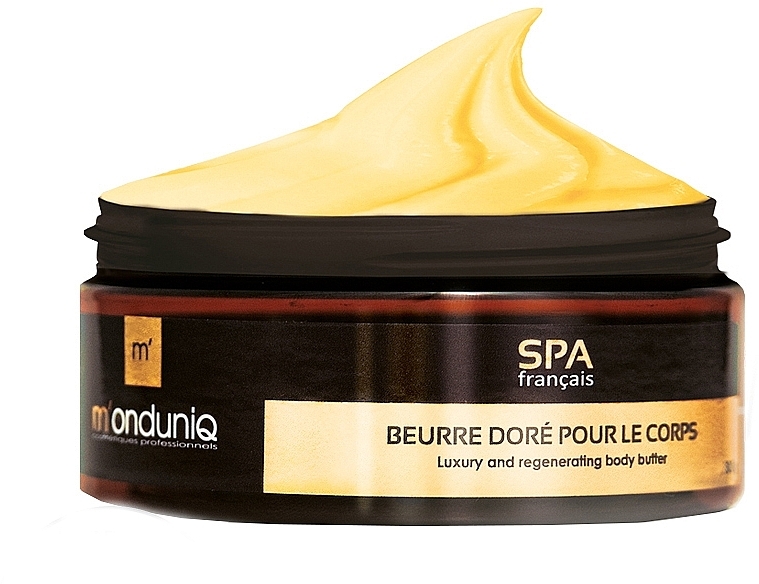Роскошное регенерирующее масло для всего тела - M'onduniq SPA Luxury Gold & Honey Luxury And Regenerating Body Butter — фото N1