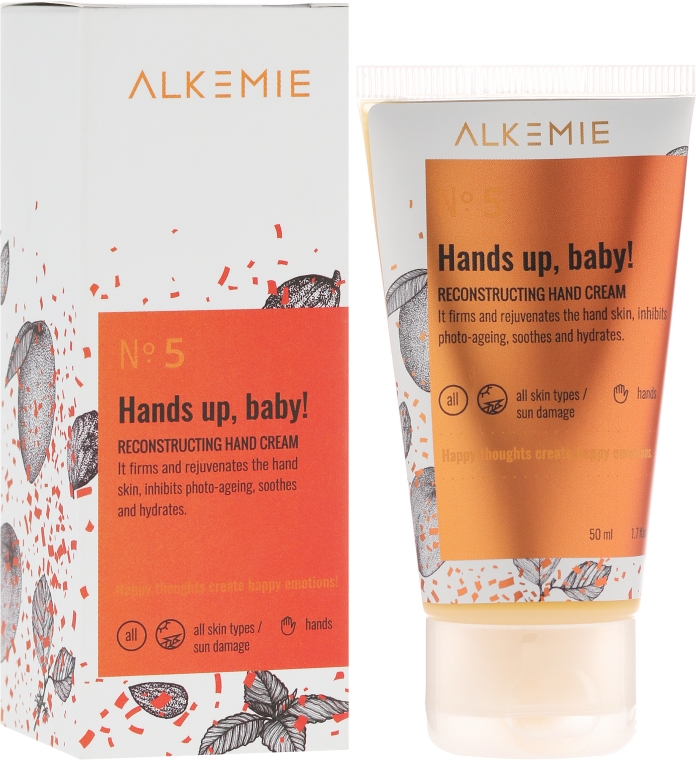 Відновлювальний крем для рук - Alkemie Hands Up Baby Reconstructing Hand Cream — фото N1