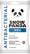 Вологі серветки для рук та тіла 99% з антимікробною дією "Blue Aqua" - Сніжна панда — фото N1