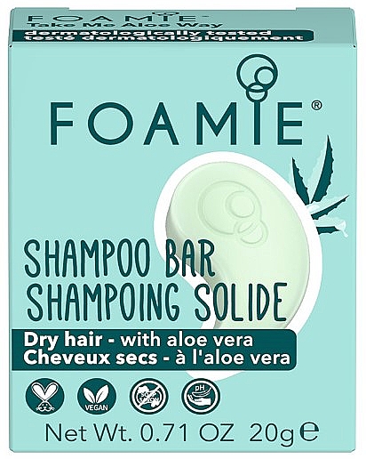 Твердый шампунь для сухих волос - Foamie Shampoo Bar Take Me Aloe Way Travel Size — фото N1