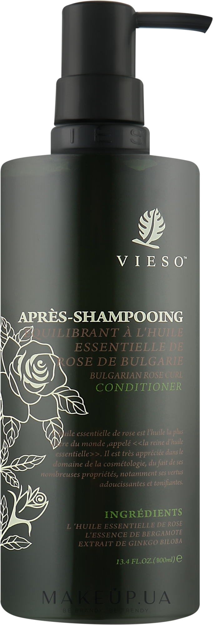 Кондиціонер для в'юнкого волосся з олією болгарської троянди - Vieso Bulgarian Rose Curl Conditioner — фото 800ml