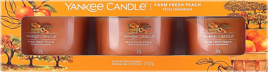 Набір - Yankee Candle Farm Fresh Peach (candle/3x37g) — фото N1