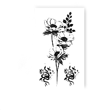 Временные тату "Нежный цветок и маленькая змейка" - Ne Tattoo — фото N2