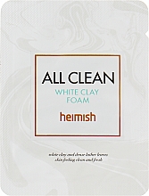 Парфумерія, косметика Очищувальна пінка для обличчя - Heimish All Clean White Clay Foam (пробник)