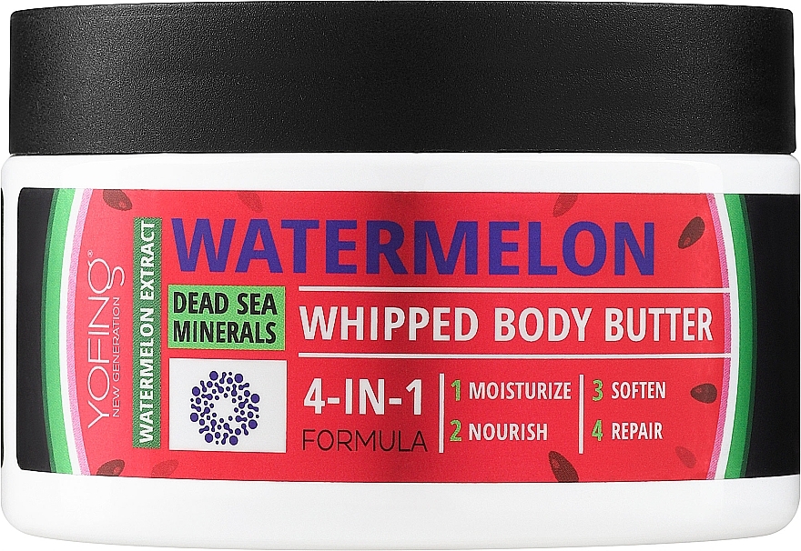 Масло для тела "Арбуз" - Yofing Dead Sea Minerals Watermelon Whipped Body Butter — фото N1