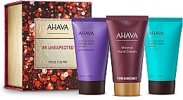 Духи, Парфюмерия, косметика УЦЕНКА Набор - Ahava Be Unexpected Hand It To Me 2023 (h/cr/40mlx3 + f/ser/sample/0.5ml) *