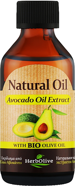 Натуральное масло с экстрактом авокадо - Madis HerbOlive Natural Oil Avocado Olie — фото N1