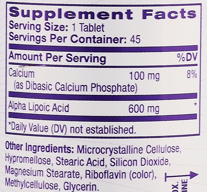 Альфа-ліпоєва кислота, повільне вивільнення, 600 мг - Natrol Alpha Lipoic Acid — фото N3